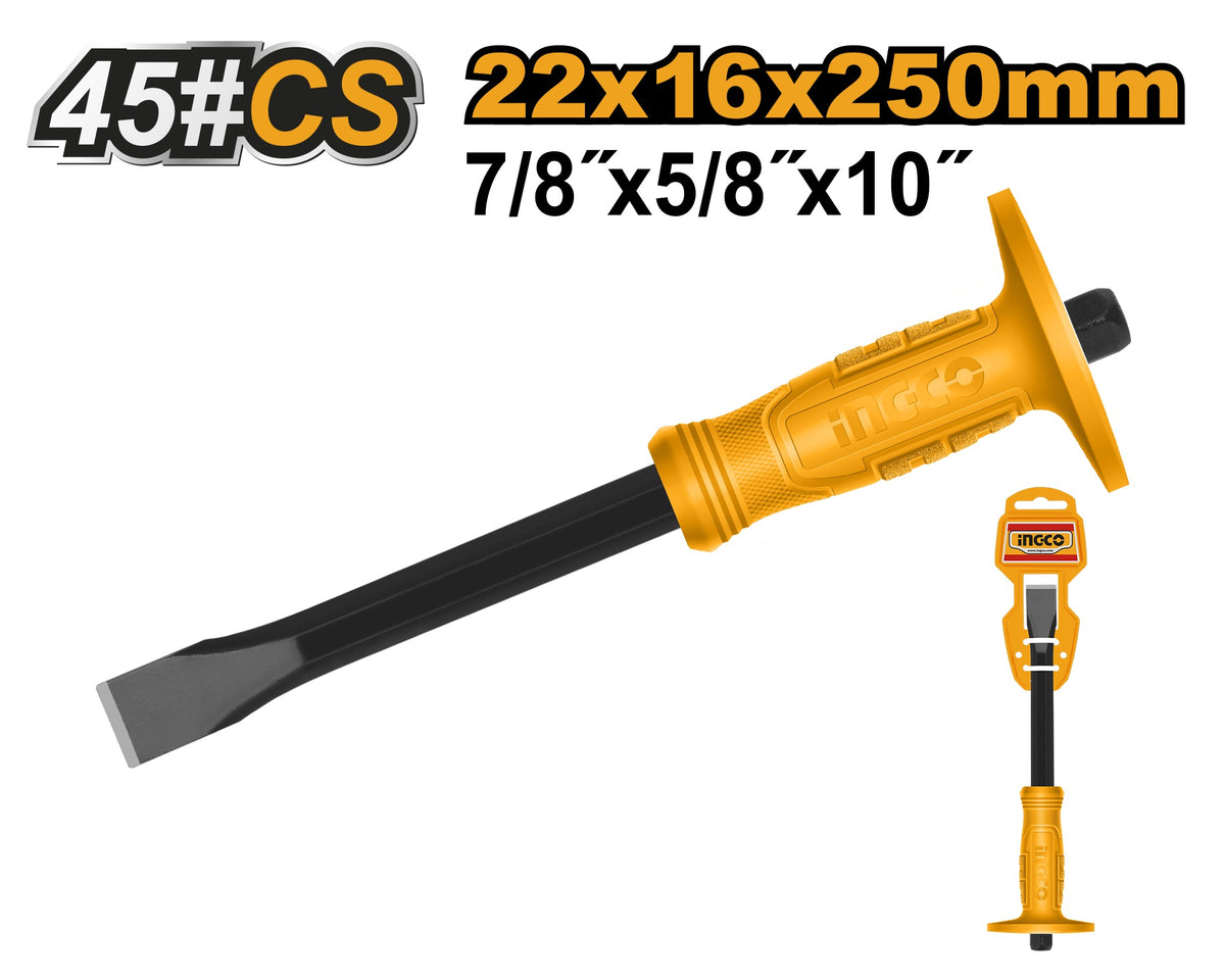 INGCO Concrete Pointed Chisel with Guard HCC0841016 – view 2