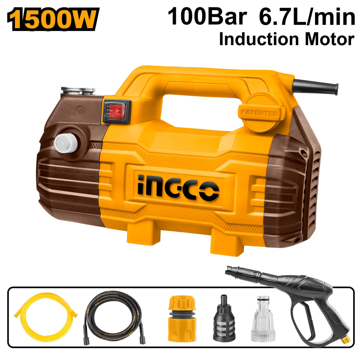 INGCO High Pressure Washer MAX.100BAR HPWR15028