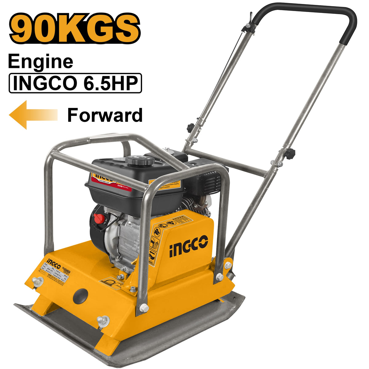 INGCO 5.5HP Gasoline Engine 90kg Compactor GCP100-2