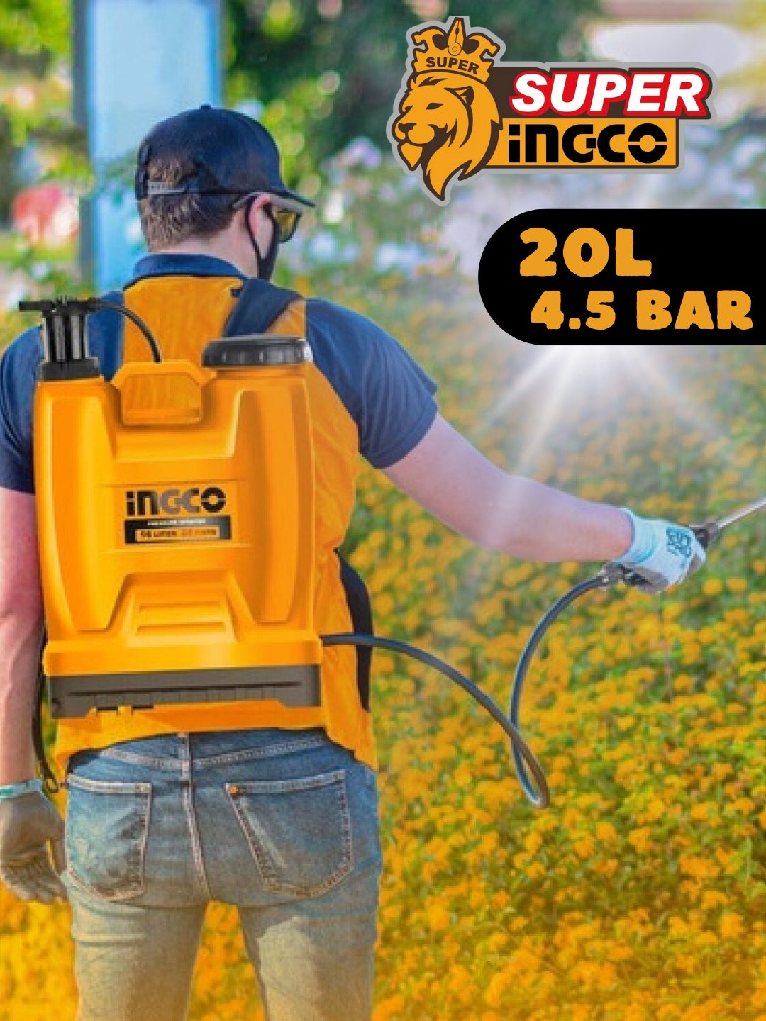 INGCO Knapack 20 L Pressure Sprayer HSPP42002 – view 3