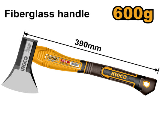 INGCO 600GM Drop Froged Axe Head Fibre Glass Handle 390MML HAX081600