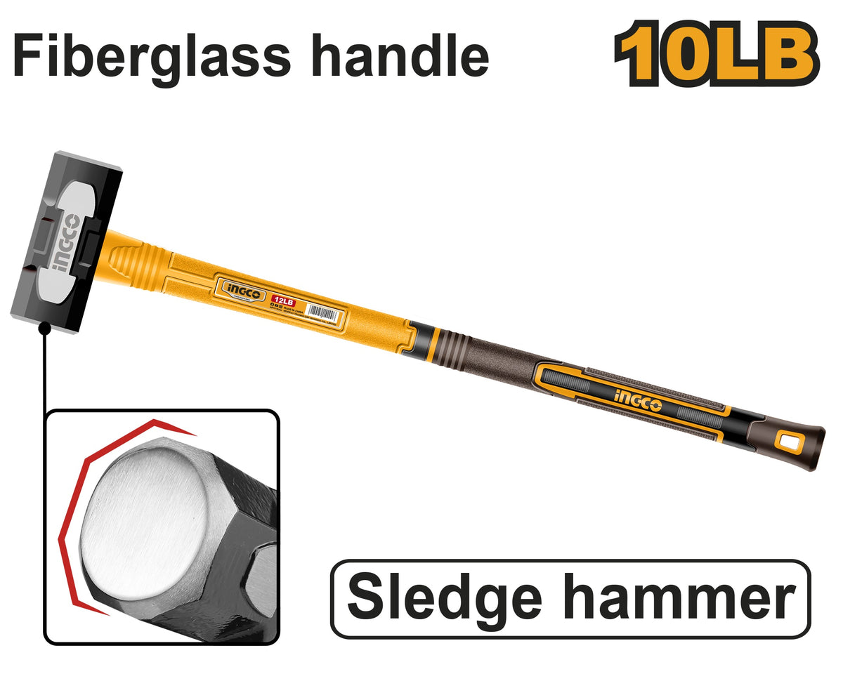 INGCO Sledge Hammer Strong Fiberglass Handle HSM81498