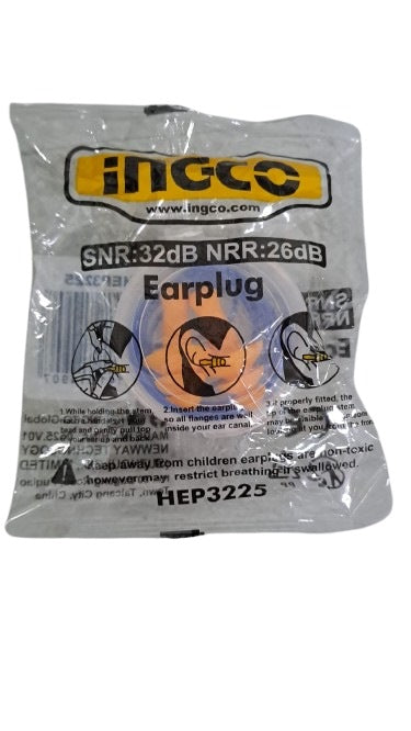 INGCO 3 Layers Design En 352-2:2020 and Ansi 3.19-1974 Ear Plug HEP3225 – view 2