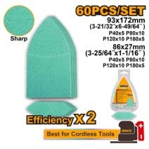 INGCO 60pcs Sanding Sheet Grit 40,80,120,180 AKTS938660