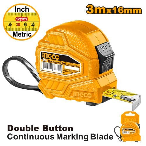 INGCO Steel Measuring Tape 5m/16FT 19mm Blade HSMT39519