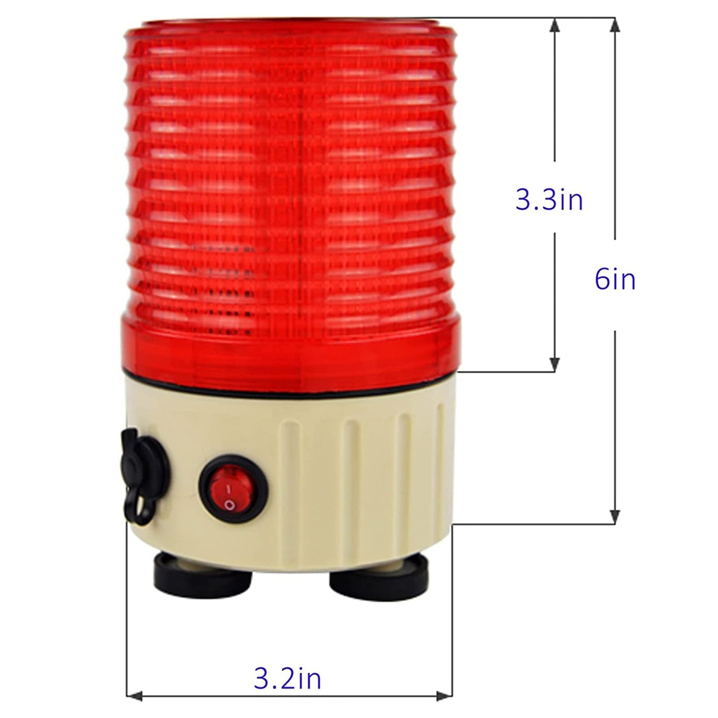 Yasong Rotating Magnetic Strobe Warning Light 90db Buzzer Emergency 