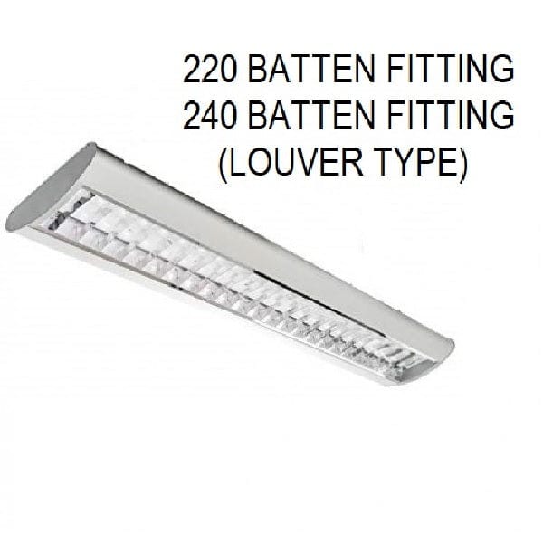 Vive 1525 Empty Batten Fitting With Louver-Office Light-DELIGHT OptoElectronics Pte. Ltd