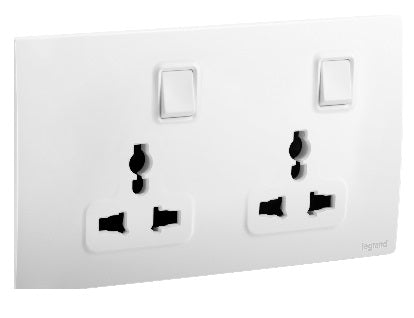 LEGRAND 'MALLIA-SENSES' 281122MWSG 13A 2G UNIVERSAL S/W SOCKET (WHITE)