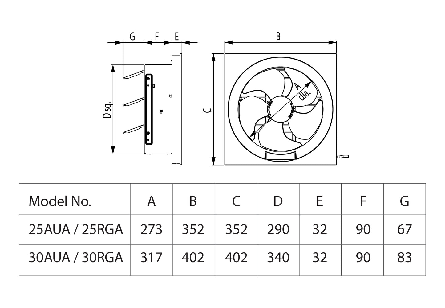 KDK 30AUA 12" (30cm) VENTILATING FAN ( WALL MOUNT )