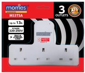 Morries T Shape 3Way Socket Adapter