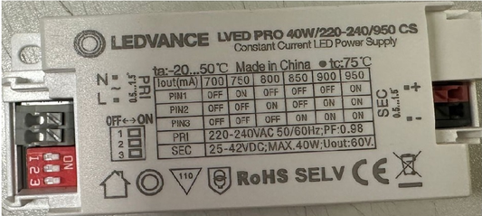 LEDVANCE LVED PRO 40W/220-240/950 CS LED DRIVER