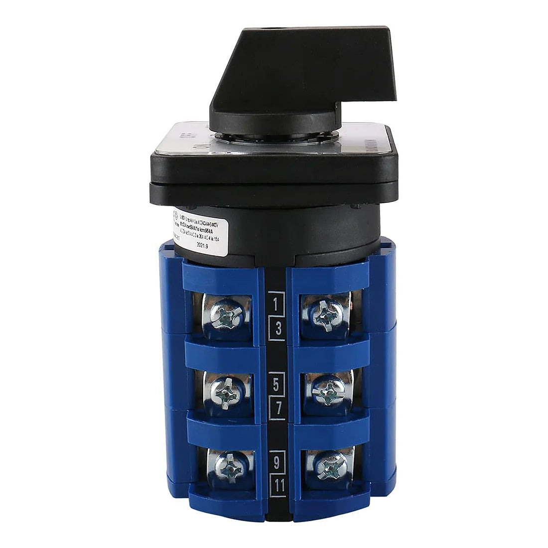 Baomain 63A Momentary Rotary Cam Changeover Selector Switch 660V 3-Pole 3-Position 12 Terminals SZW26-63/B303.3