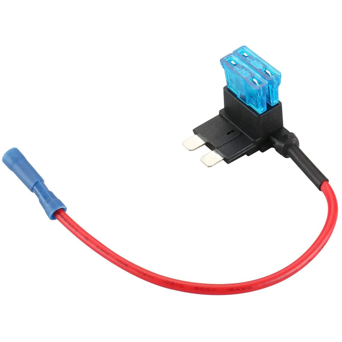 Baomain Car Circuit Fuse Tap Blade Fuse Holder 12V with ATC/ATO 15Amp Blade Fuses x5PCS