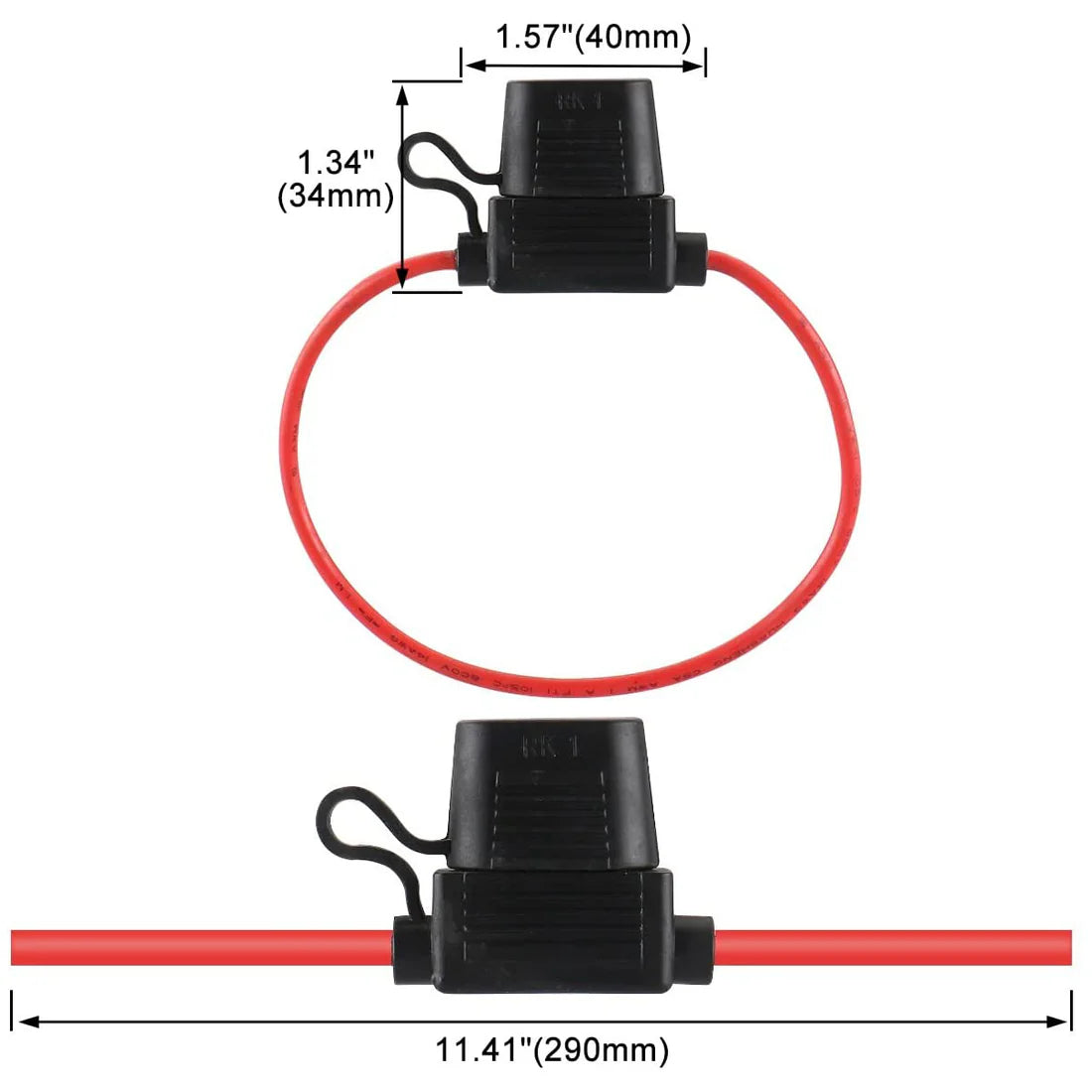 Baomain in-line Fuse Holder 14AWG ATO/ATC for Car Truck Boat Motorbikes Waterproof x5PCS