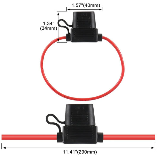 Baomain in-line Fuse Holder 14AWG ATO/ATC for Car Truck Boat Motorbikes Waterproof x5PCS