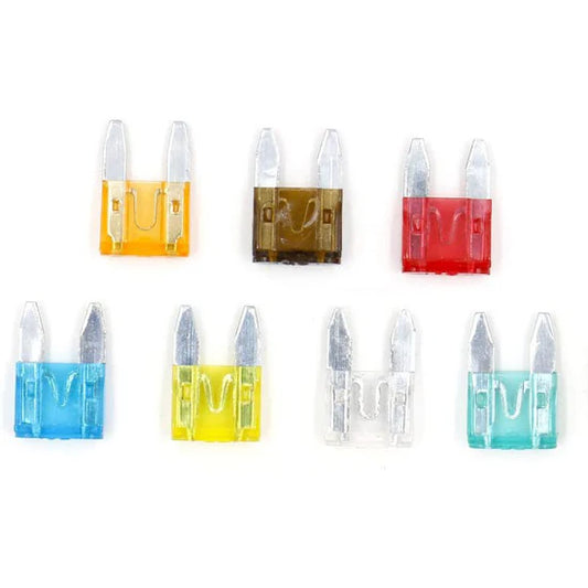 Baomain 5A/7.5A/10A/15A/20A/25A/30A mini Blade Fuses 140Pcs Assorted set for Car Boat Truck SUV Automotive Replacement Fuses
