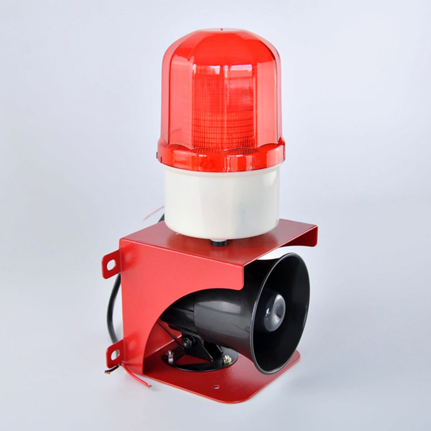 YASONG Outdoor Alarm Siren 110dB Loud Horn 23w Security Siren wih LED Flashing Light For Port, Wharf, Factory DC12V AC220V SLB-BJ02