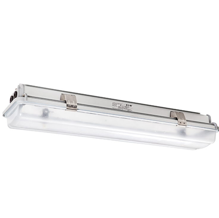 EATON HLL-4-5L-D-EM1-2/6-220-C EX EMER 4FT 2 X 28W LED EPOXY COATED ALUMINIUM FIXTURE WITH M20