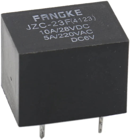Baomain Mini PCB Power Relay JZC-23F(4123) DC 6V/24V SPST 10A/28VDC 5A/220VAC 5 Pin