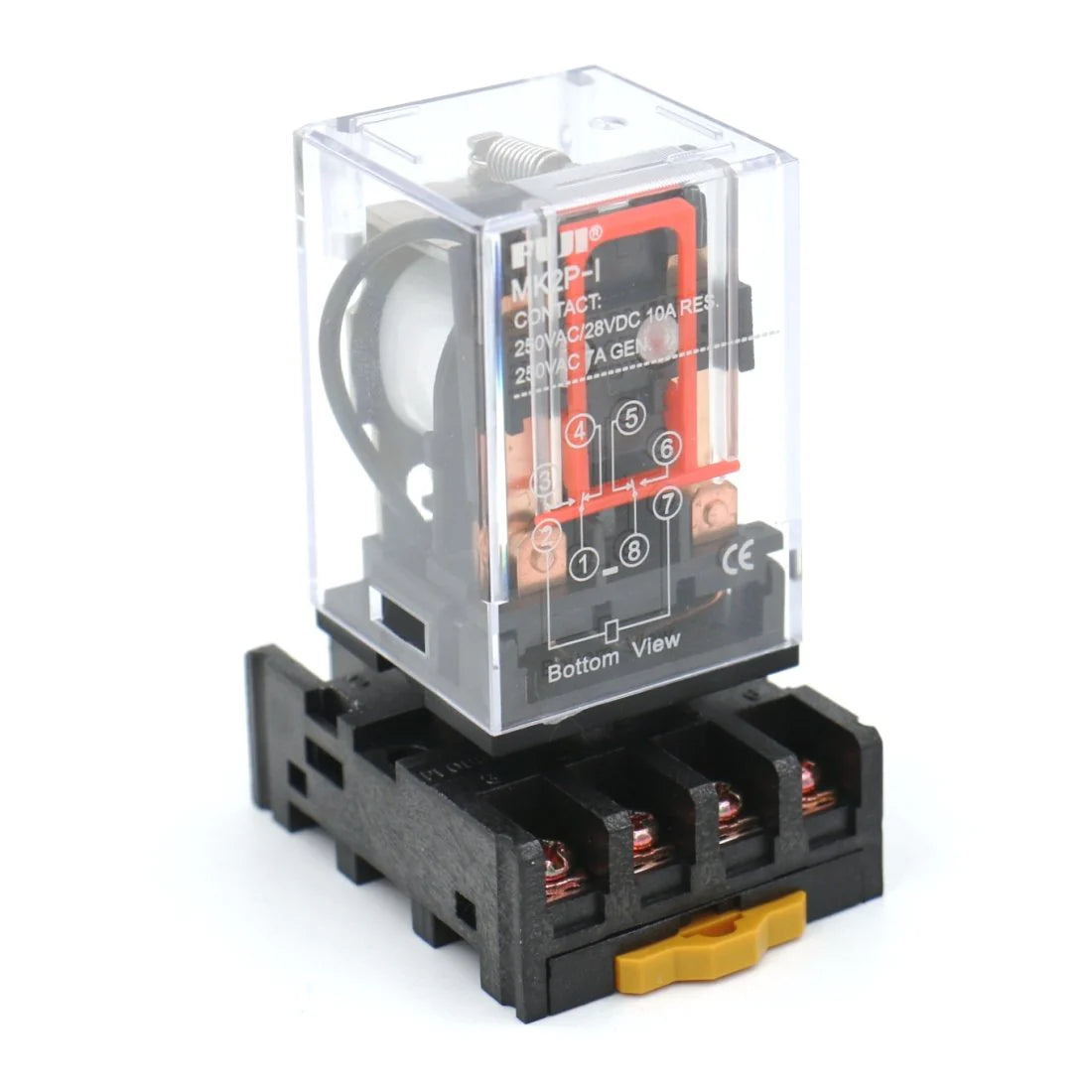 Baomain Power Relay MK2P-I AC 220V 10A Coil DPDT 8 Pin with Plug-in Terminal Socket x30Pcs