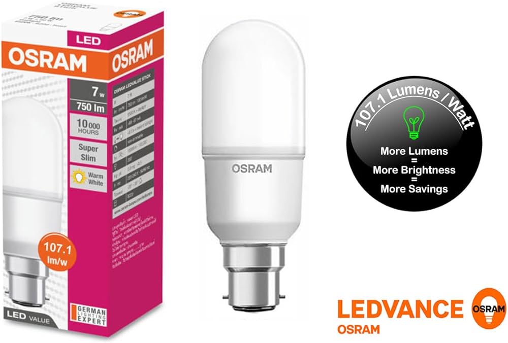 Osram 7W 4000K Led Value Stick Bulb