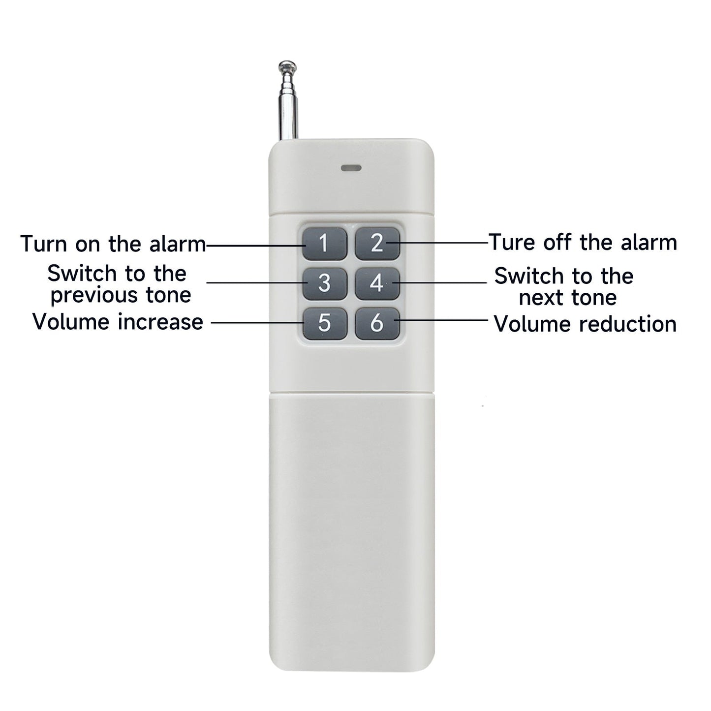 YASONG 0.3mile/500m Remote Control Alarm Siren Waterproof 45w 130dB Loud Horn Siren Outdoor Security Wireless Panic Button Siren with Adjustable Volume Tone SLA-06BY