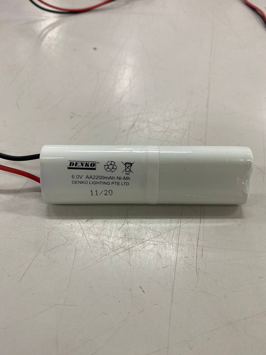 Denko BATTERY - 6V 2200mAh NI-MH "AA" FLAT, JST-VHR-2P CONNECTOR