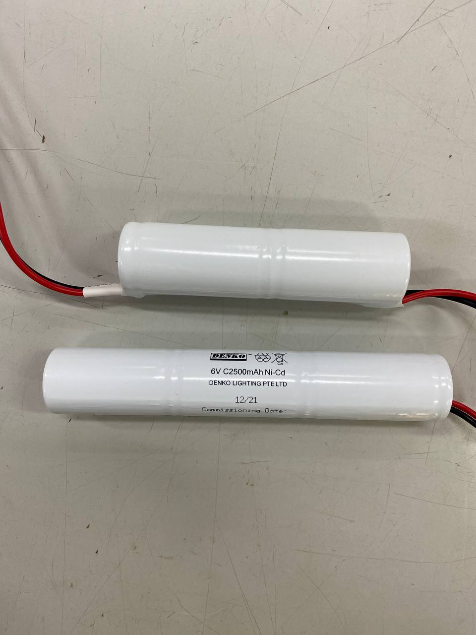 Denko BATTERY - 6V 2500mAh NI-CD "C" SUGARCANE (3+2) C/W JST-VHR-2P CONNECTOR, WIRE LENGTH 600mm