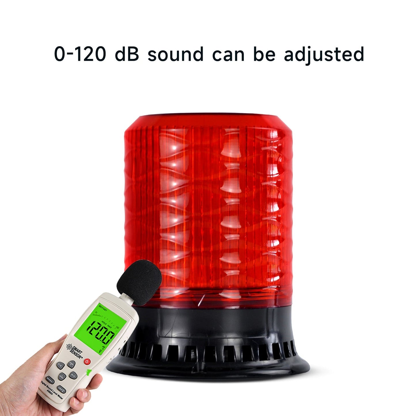 YASONG DIANS S Beacon light 120dB Horn 4 Flashing Modes LED Vehicles Emergency Lights with 9 Tones Strobe Lights for Trucks, Car, Forklift and Vehicle AC100-240V