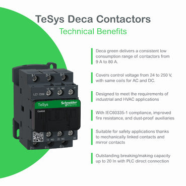 Schneider TeSys D contactor - 3P(3 NO) - AC-3 -  440 V 40 A - 220 V AC 50/60 Hz coil