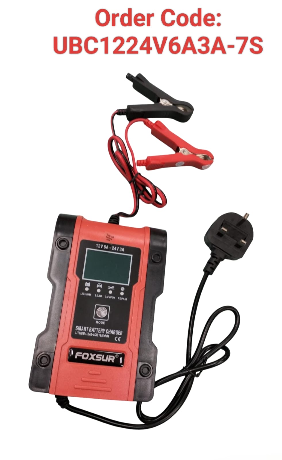 Unicell UBC1224V6A3A-7S 12V 6A~24V 3A 7 Stage Smart Battery Charger for Lithium,Lead acid & LifePO4