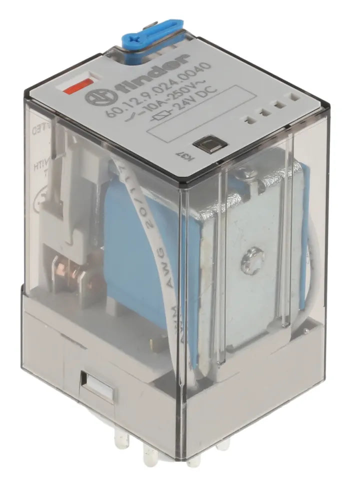 Finder Plug In Power Relay, 24V dc Coil, 10A Switching Current, DPDT