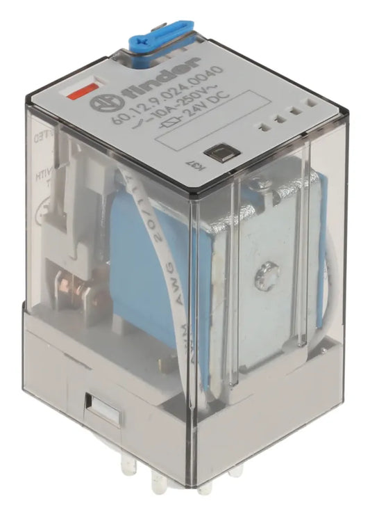Finder Plug In Power Relay, 24V dc Coil, 10A Switching Current, DPDT