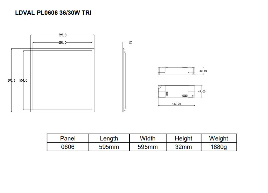 LEDVANCE LED VALUE PANEL TRI COLOR GEN2 Backlit Panel Light