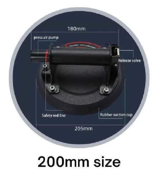 Aiko 8" 200mm Vacuum Suction Cup With Hand Pump | Model : SL-FA1002
