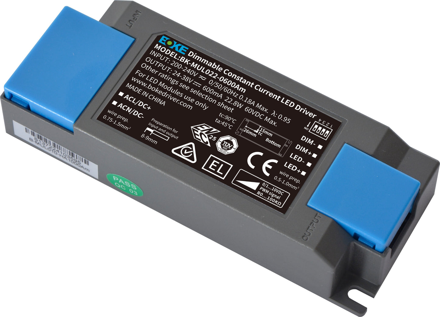 [China] BOKE 22W 600mA Dimmable Constant Current LED Driver x 10Pcs