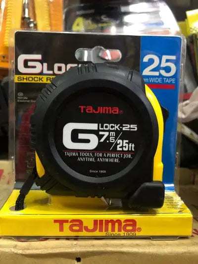 Tajima 7.5m (25ft) 25mm Wide, Shock Resistant Measuring Tape