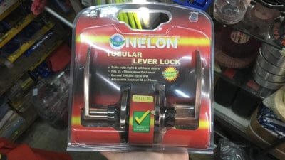 Nelon Tubular Lever Lock (Lockable Door Handle) for 75mm Entrance | Model : LK-NL-16411AC (16411AC)