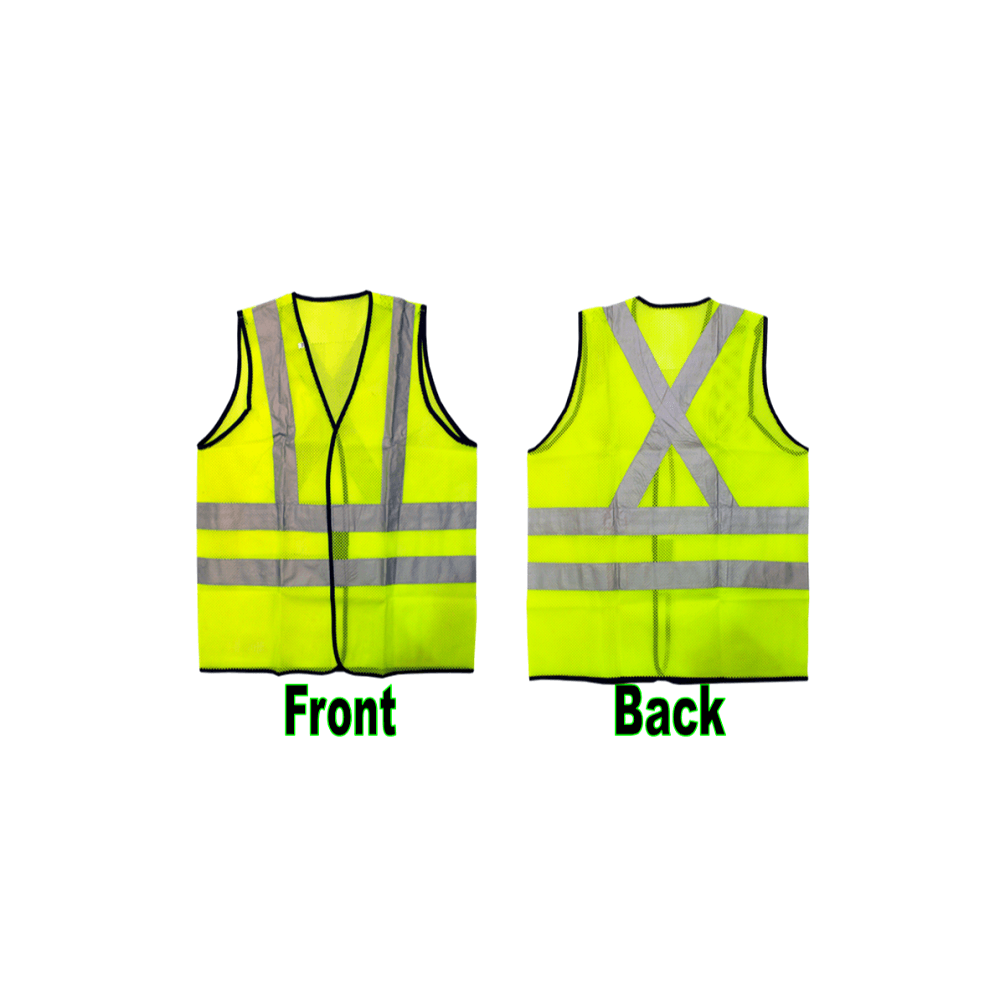 LTA Green Safety Vest With Grey Reflective