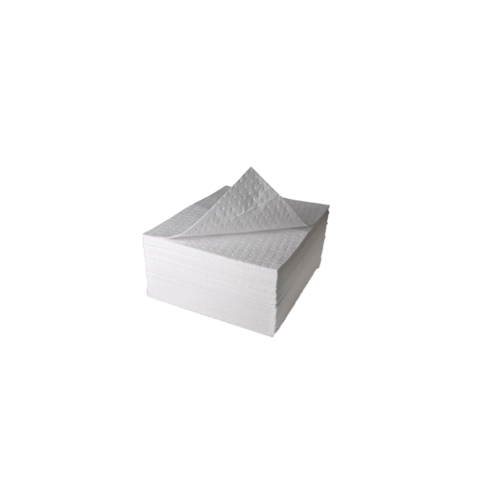 Oil / Fuel Absorbent Pad. 200gsm. White. 40cm x 50cm. 200pcs/pack