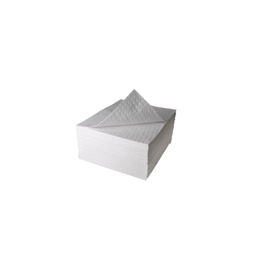 Oil / Fuel Absorbent Pad. 200gsm. White. 40cm x 50cm. 200pcs/pack