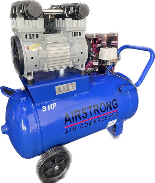 Airstrong 3HP 50L 240V Oil-Free Silent Air Compressor
