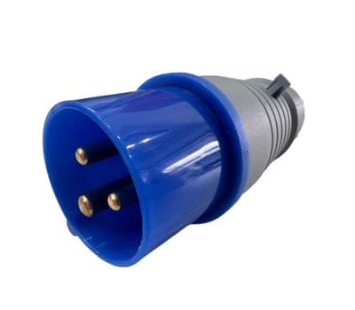 CEE 3 Pin 16A Industrial Plug With Nut Blue | Model : CEE-P316-NUT