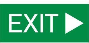 DENKO Right Arrow Exit Light 2W LED Surface Mount