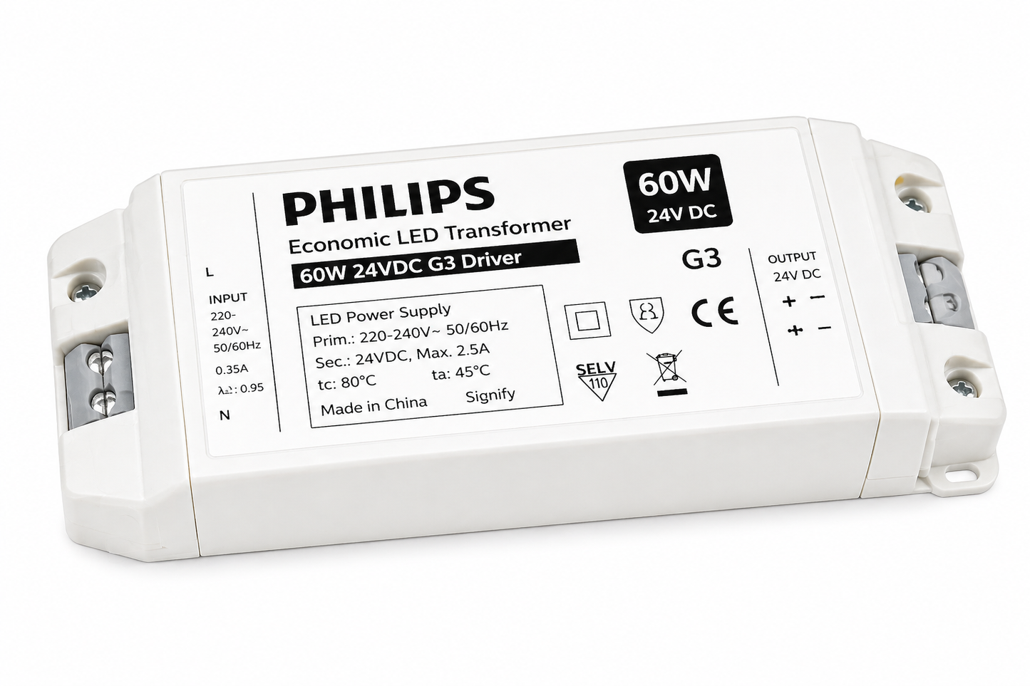 PHILIPS Economic LED Transformer 60W 24VDC G3 Driver