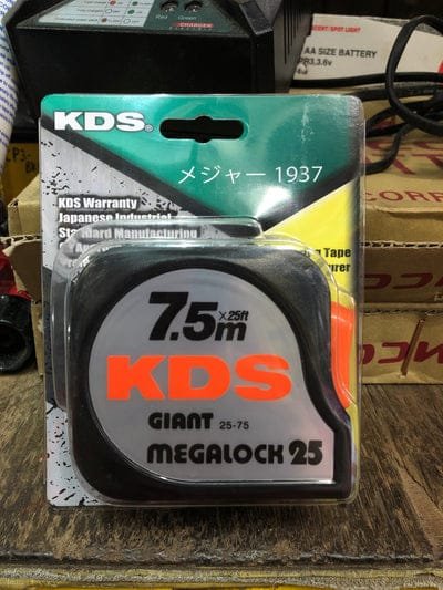 KDS 7.5m x 25ft Black Giant Mehalock Measuring Tape