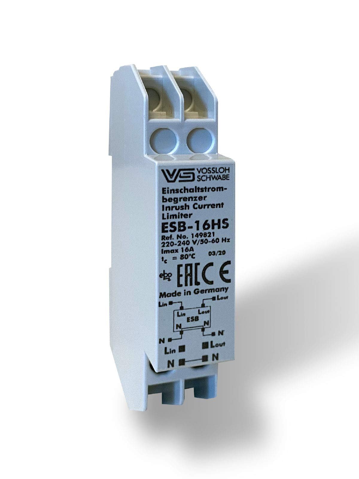 Vossloh Schwabe Inrush Current Limiter-ESB-16HS 220-240V ESB