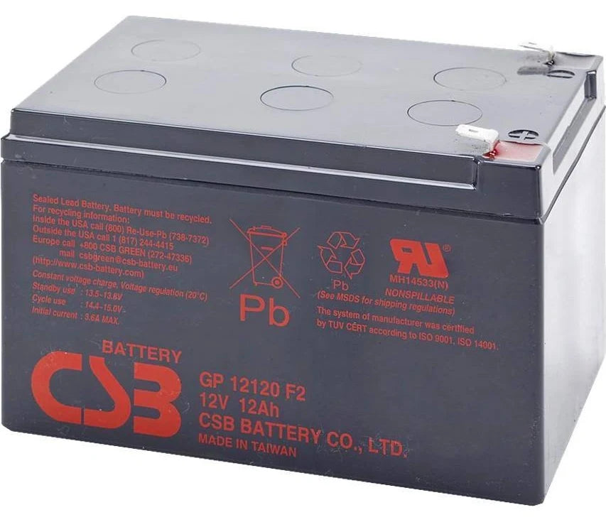 CSB Sealed Lead Acid Battery- Model GP12120 F2 (12V 12Ah)
