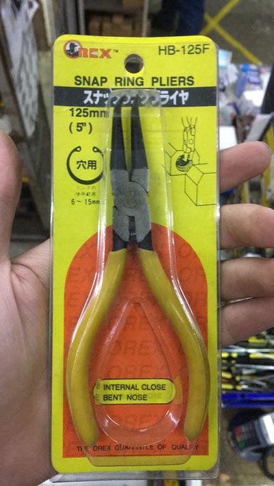 Orex 125mm (5") Snap Ring Plier 5" (In-Bent) | Model : PLR-OR-HB125F