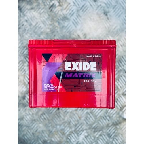 Exide 90D26L/R 70Ah Car Battery With 12V